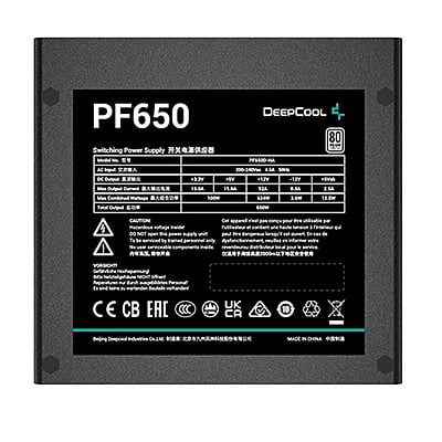 OpenBox Deepcool PF650 (R-PF650D-HA0B) 80 Plus Standard for Gaming PC 650 Watts PSU OpenBox Deepcool PF650 (R-PF650D-HA0B) 80 Plus Standard for Gaming PC 650 Watts PSU