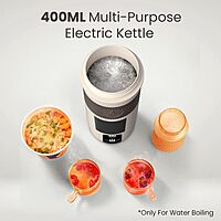 Portronics Thermosip Travel Kettle – 400ml Electric, compact design, quick boiling, perfect for travel, keeps beverages hot, lightweight, easy to use, ideal for tea, coffee, and soups on the go.