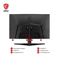 MSI, 27 Inch FHD Curved Gaming Monitor, 250Hz, 1ms, FreeSync Premium, G27C4X
