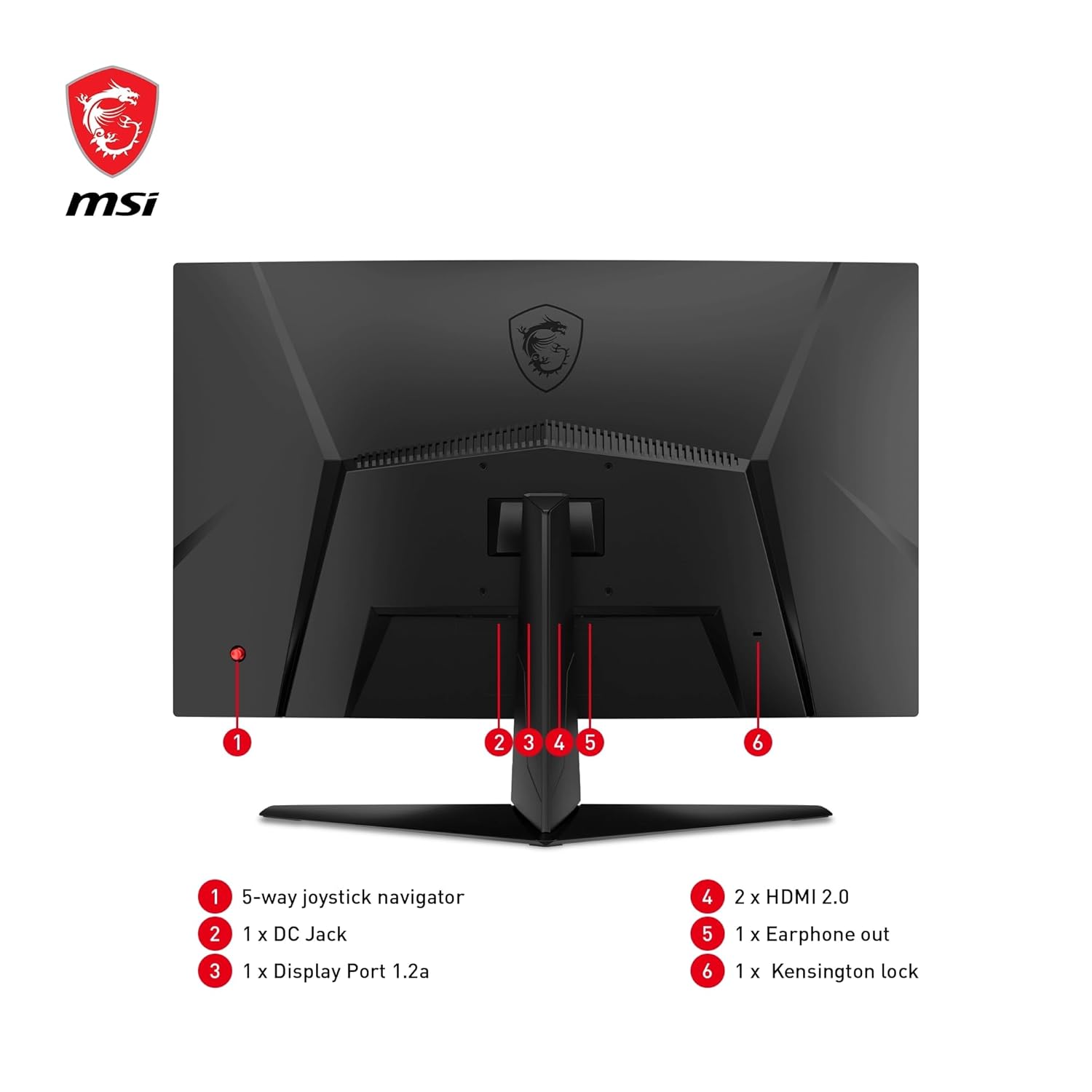 MSI, 27 Inch FHD Curved Gaming Monitor, 250Hz, 1ms, FreeSync Premium, G27C4X