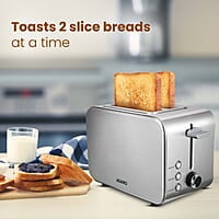 AGARO GRAND 2 Slice Stainless Steel Pop Up Toaster 850W