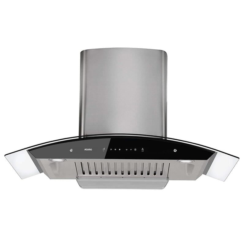 AGARO Grand Kitchen Chimney 90 cm 1200 m3/hr Auto-Clean Curved Glass Kitchen Hood