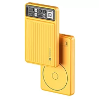 Portronics Mini 10K – 15W Magnetic Wireless Power Bank (Yellow) offers fast charging with a sleek design. Compact and portable, it ensures your devices stay powered on the go. Perfect for travel!