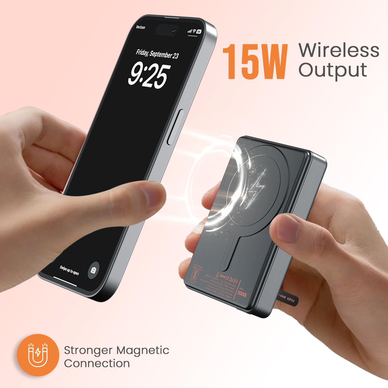 Portronics Chyro – 15W MagSafe 10K Power Bank with Stand offers fast wireless charging, sleek design, and a built-in stand for convenience. Perfect for on-the-go charging of your devices.