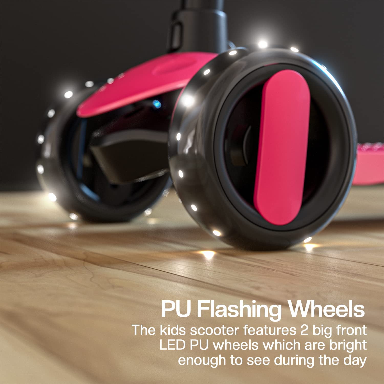 Baybee Alpha Glide Kick Scooter for Kids- Pink Baybee Alpha Glide Kick Scooter for Kids- Pink