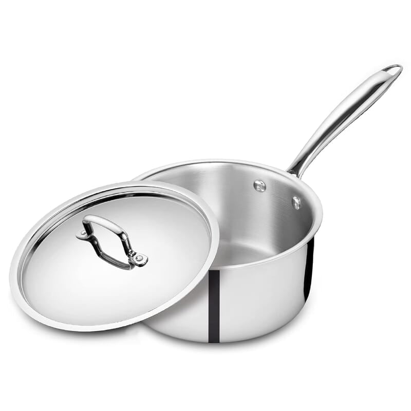 KENT Triply Sauce Pan 18 Cm With Ss Lid 2.2 L