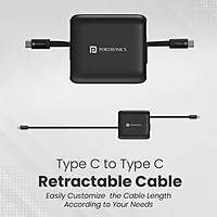 Portronics SnapCase 5 60W Multi Cable Kit – USB to Micro/Type-C/Lightning with Stand