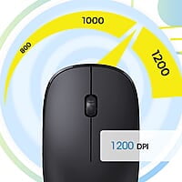 ZEBRONICS Haze Wireless Mouse for Computers, Laptops with 1200 DPI, Advanced Optical Sensor, 2.4GHz USB Nano Receiver, Plug - Play Usage, Power Saving Mode and Comfortable use on Most Surfaces