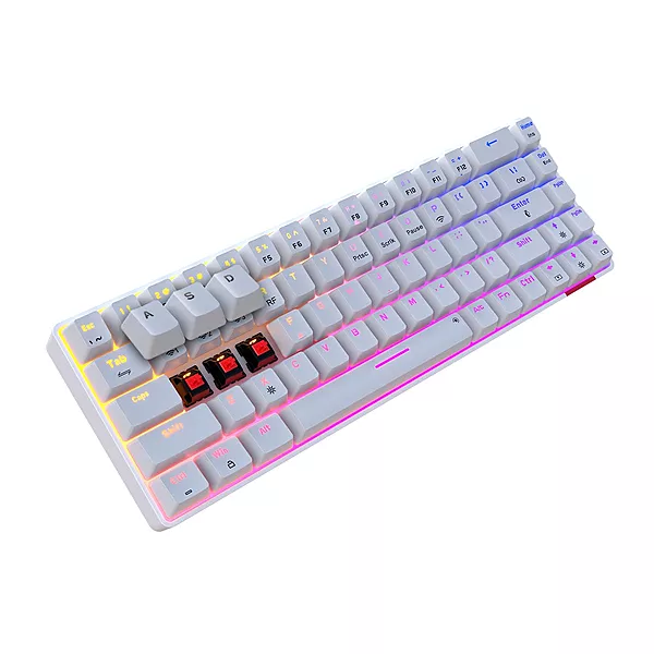 Portronics Hydra 10 Bluetooth + Wireless Keyboard –Rechargeable | White | 1 Year Warranty