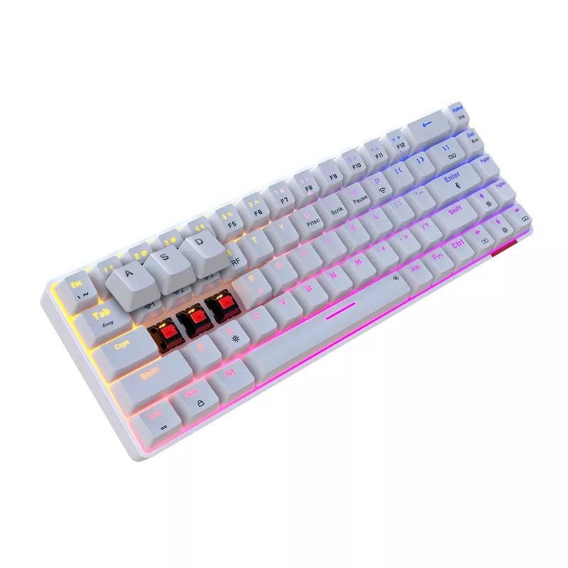 Portronics Hydra 10 Bluetooth + Wireless Keyboard –Rechargeable | White | 1 Year Warranty
