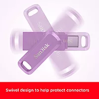 SanDisk Ultra Dual Drive Go 256GB Pen Drive – USB-A & Type-C | Lavender