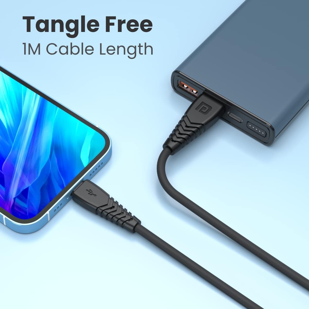 POR-655 Konnect Core USB-C Cable – 1M Fast Charging & Data Transfer Cable in White