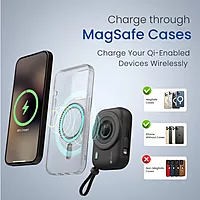 Portronics Power Shutter – 15W Wireless 10K Power Bank (Black) offers fast charging, sleek design, and portability. Ideal for on-the-go charging of smartphones and devices. Stay powered up!
