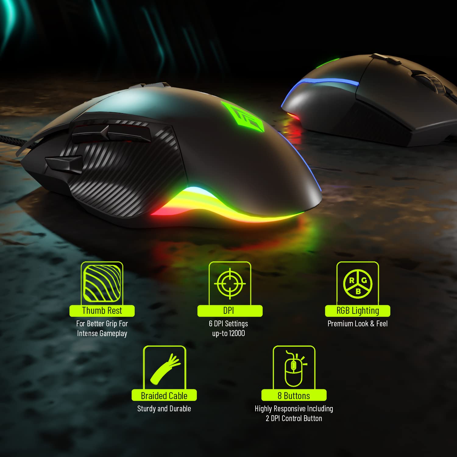 Archer Tech Lab Recurve 300 Wired Mouse