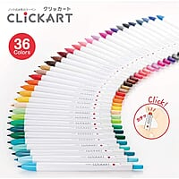 Zebra ClickArt Markers -36 Color Set-Assorted Colors Zebra ClickArt Markers -36 Color Set-Assorted Colors