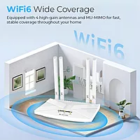 Lapcare W‑III 4G LTE SIM router: 300 Mbps 2.4 GHz Wi‑Fi (802.11b/g/n), Nano‑SIM slot, external antenna, supports up to 32 devices—ideal for home/office backup.
