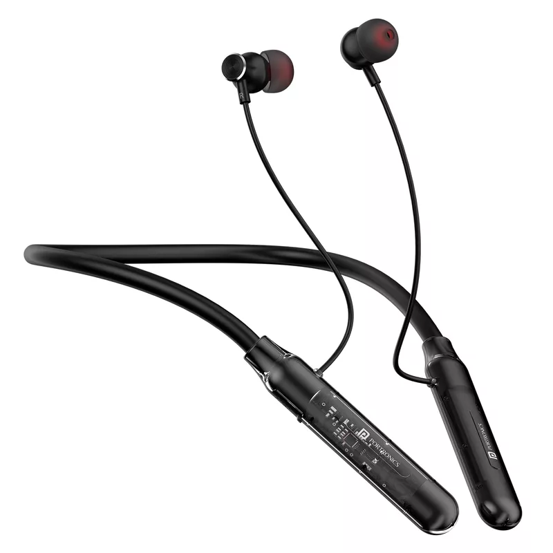Portronics Harmonics Y3 Bluetooth In-Ear Headset – V5.4, Type-C | 40Hrs Play Time | Black