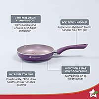 Wonderchef Royal Velvet Non-Stick Fry Pan with Induction Bottom 3 mm thick 20cm 1.2 litres