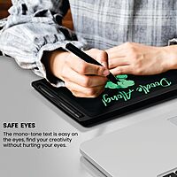 Portronics POR 1383 RuffPad 8.5E LCD Writing Pad – 8.5 Inch, Re-Writable, Safety Lock, Black
