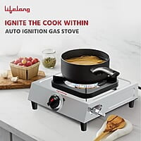 Lifelong Automatic Ignition 1 Burner Stainless Steel Gas Stove Doorstep Service