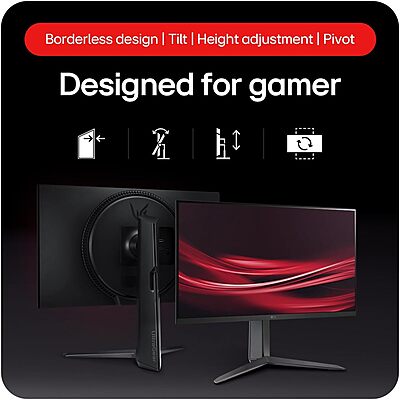 LG UltraGear™, 27 Inch, Full HD IPS Gaming Monitor, 180Hz, 1ms (GtG), HDR10, AMD FreeSync, 27GS65F-B