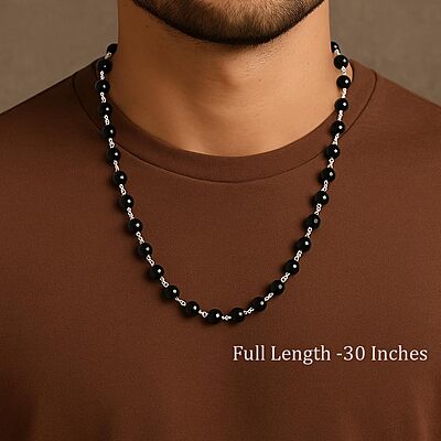 Original Karungali Mala with Silver Tied Original Karungali Mala with Silver Tied