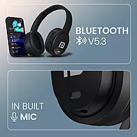 Portronics Muffs M4 Headphones – 40H Battery Life, Deep Bass, Type-C Charging, Comfortable Fit, Wireless Connectivity, Built-in Mic, Perfect for Music and Calls, Lightweight Design, Stylish Look.