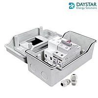 4-Way EV Charging MCB Box | IP66 Weatherproof Outdoor DB with 3-Pin 6A Socket & Sibass 32A 2-Pole AC MCB