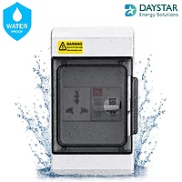 4-Way EV Charging MCB Box | IP66 Weatherproof Outdoor DB with 3-Pin 6A Socket & Sibass 32A 2-Pole AC MCB