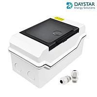 4-Way EV Charging MCB Box | IP66 Weatherproof Outdoor DB with 3-Pin 6A Socket & Sibass 32A 2-Pole AC MCB