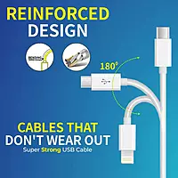 Digitek Lightning Cable 2 A 1 m USB compatible, One Cable DC1M 3-1