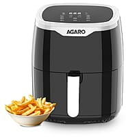 AGARO Galaxy Digital Air Fryer For Home, 4.5L, Electric Air Fryer, Convection Oven, 1400W, 7 Preset Programs & Reheat, 360 Degrees Air