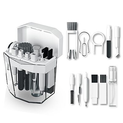 Portronics Clean ONE 16-In-1 Cleaning Kit for Laptop, Mobiles, and Tablets – White