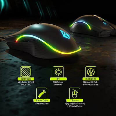 Archer Tech Lab Recurve 200 Wired Mouse Archer Tech Lab Recurve 200 Wired Mouse