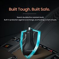 Portronics Car Power Quard 111W 4 Port Car Charger Dual Type-C PD & USB Fast Charging