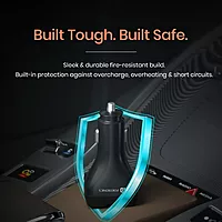 Portronics Car Power Quard 111W 4 Port Car Charger Dual Type-C PD & USB Fast Charging