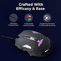 Coconut Force Gaming Combo (Black, RGB, 26 Anti-Ghosting Keys, Ergonomic Design, RGB Backlit Mouse, 1 Year Warranty)