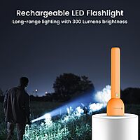Portronics Eco Glow LED Torch – USB, Orange. Compact and lightweight, this rechargeable torch features bright LED light, durable design, and convenient USB charging for on-the-go illumination.