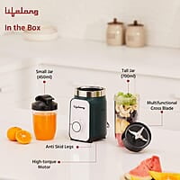 Lifelong Nutri Blender for Smoothies and Juices 500 Watts with 2 Jars - 100% Copper Motor Mixer Grinder, Blender & Smoothie Maker