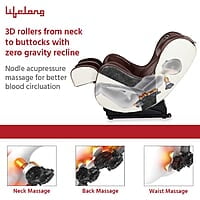 Lifelong LLM549 Full Body Massage Chair with Recliner and powerful 3D Back, Leg and Foot Rollers for Massage for Home