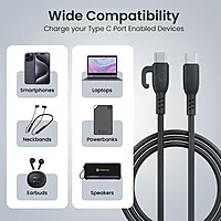 POR 2883 Konnect Core 3 C-C – 60W Type-C to Type-C PVC Cable | 1M | Black | 06 Months