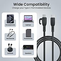 POR 2883 Konnect Core 3 C-C – 60W Type-C to Type-C PVC Cable | 1M | Black | 06 Months