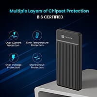 Portronics Luxcell B12 10,000mAh Ultra Slim Power Bank 12W Output USB-A Output Port & Type C Input Port