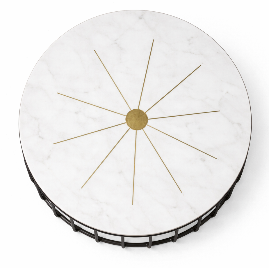 Lark Marble Top Inlay Coffee Table