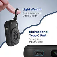 Portronics Power Shutter – 15W Wireless 10K Power Bank (Black) offers fast charging, sleek design, and portability. Ideal for on-the-go charging of smartphones and devices. Stay powered up!