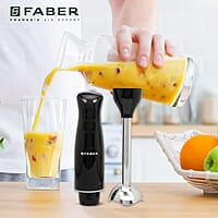 Faber Hand Blender Gearbox Drive SS Shaft & Blade, 300W Low-Noise DC Motor, Turbo Speed
