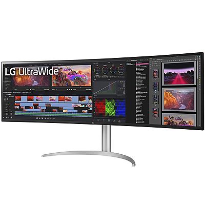 LG , 49" UltraWide Dual QHD Nano IPS Curved Monitor, 32:9, 144Hz,49WQ95C-W
