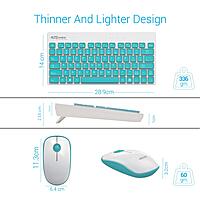 Portronics Key 2 Wireless Keyboard & Mouse Combo – White & Blue | Reliable Wireless Combo |