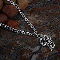 Sterling Silver Chain With God Kartikeya Subrahmanya Pendant