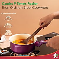 Wonderchef Bellagio Sauce Pan  16 cm  1.4 L  Non-Stick Ceramic Coating